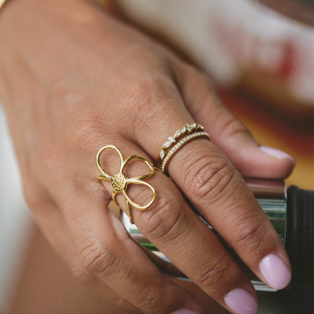 Anillo Mia Crystal Oro 18K