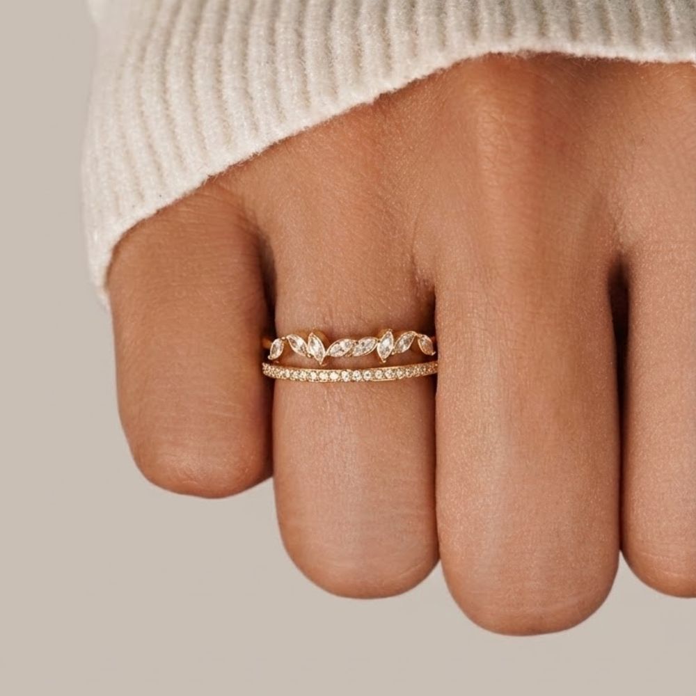 Anillo Mia Crystal Oro 18K
