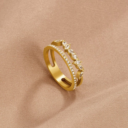 Anillo Mia Crystal Oro 18K
