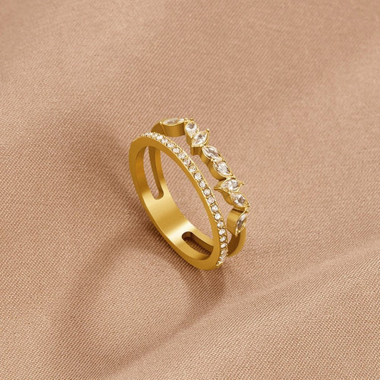 Anillo Mia Crystal Oro 18K