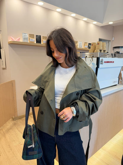 Trench Corto Cuello Alto Mujer | Trench Siena – VeraLorenti