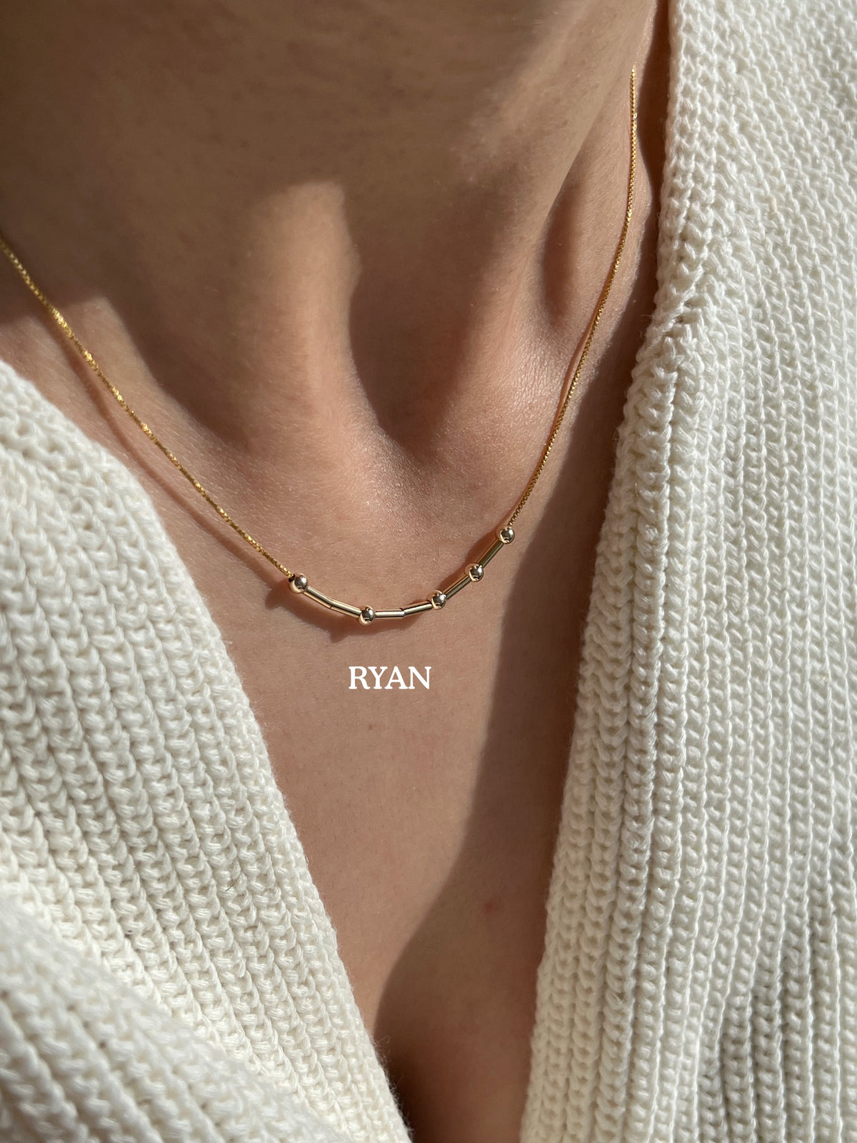 Luna™ | Collar de Código Morse Personalizado