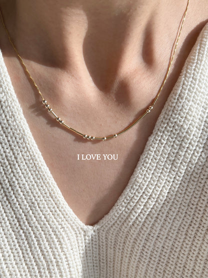 Luna™ | Collar de Código Morse Personalizado