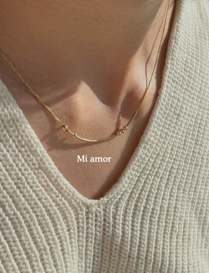Luna™ | Collar de Código Morse Personalizado