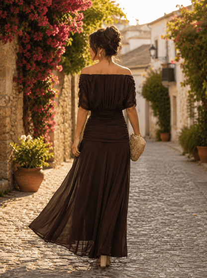 Siena — Vestido Midi de Manga Corta | VeraLorenti
