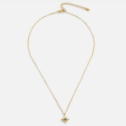 Collar Estrella Guía Cristal Esmeralda