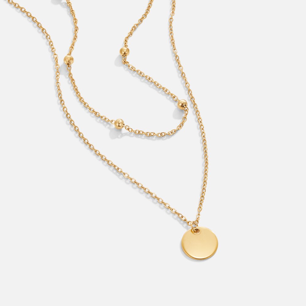 Collar con Discos Superpuestos Oro