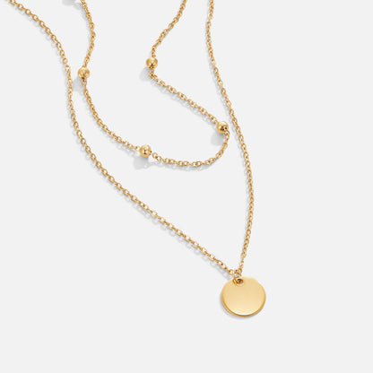 Collar con Discos Superpuestos Oro