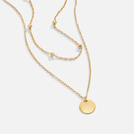 Collar con Discos Superpuestos Oro