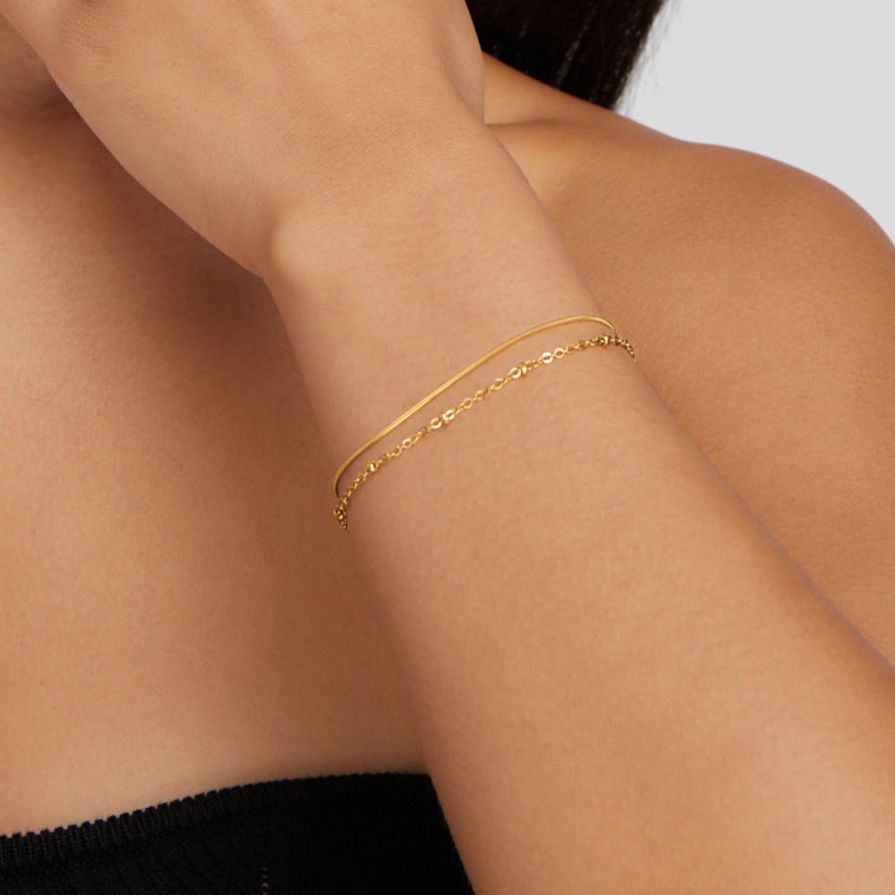 Pulsera Dorada Pia Capas