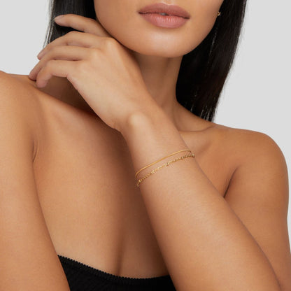 Pulsera Dorada Pia Capas