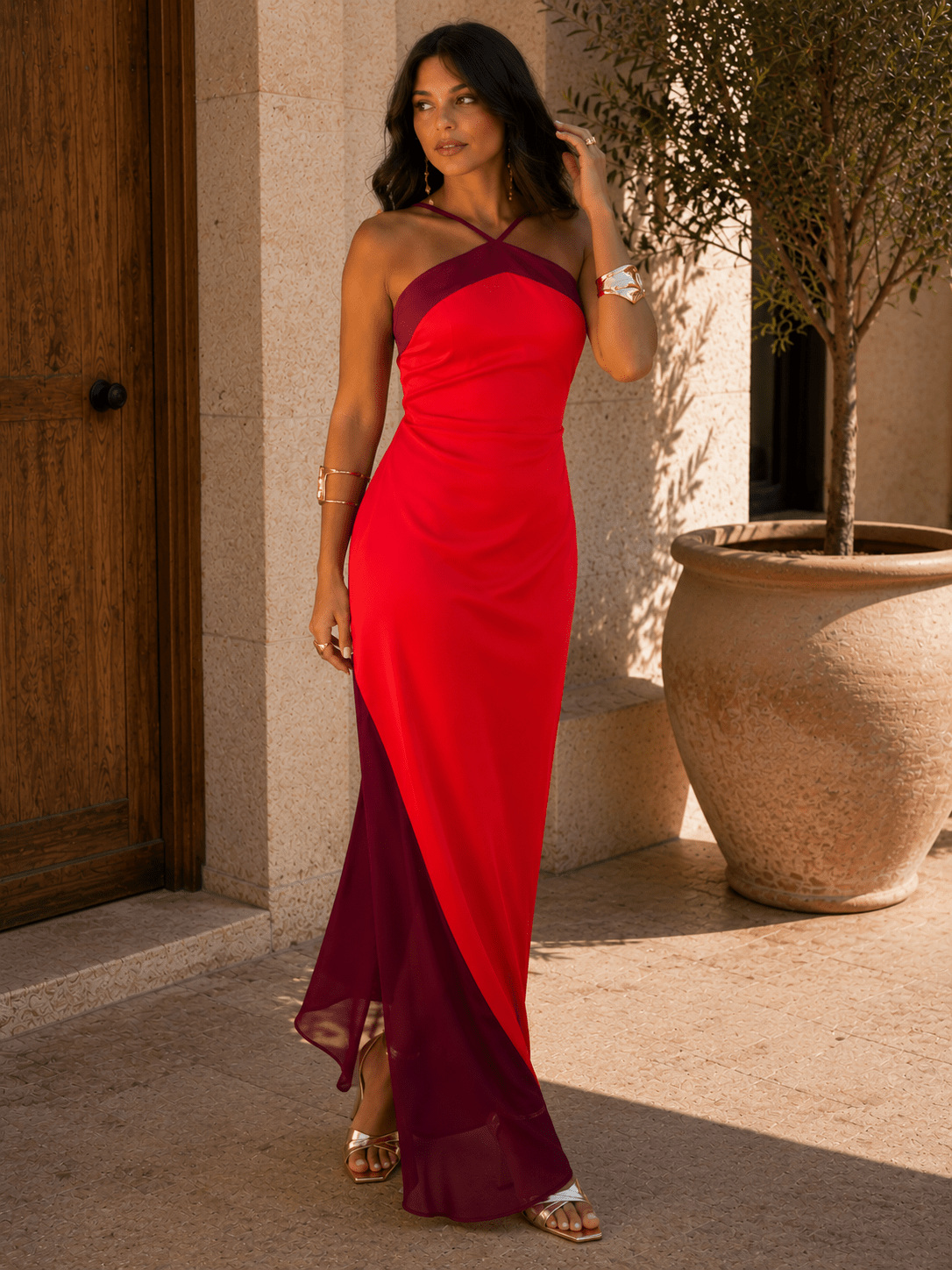 Maria — Vestido Largo Bicolor | VeraLorenti