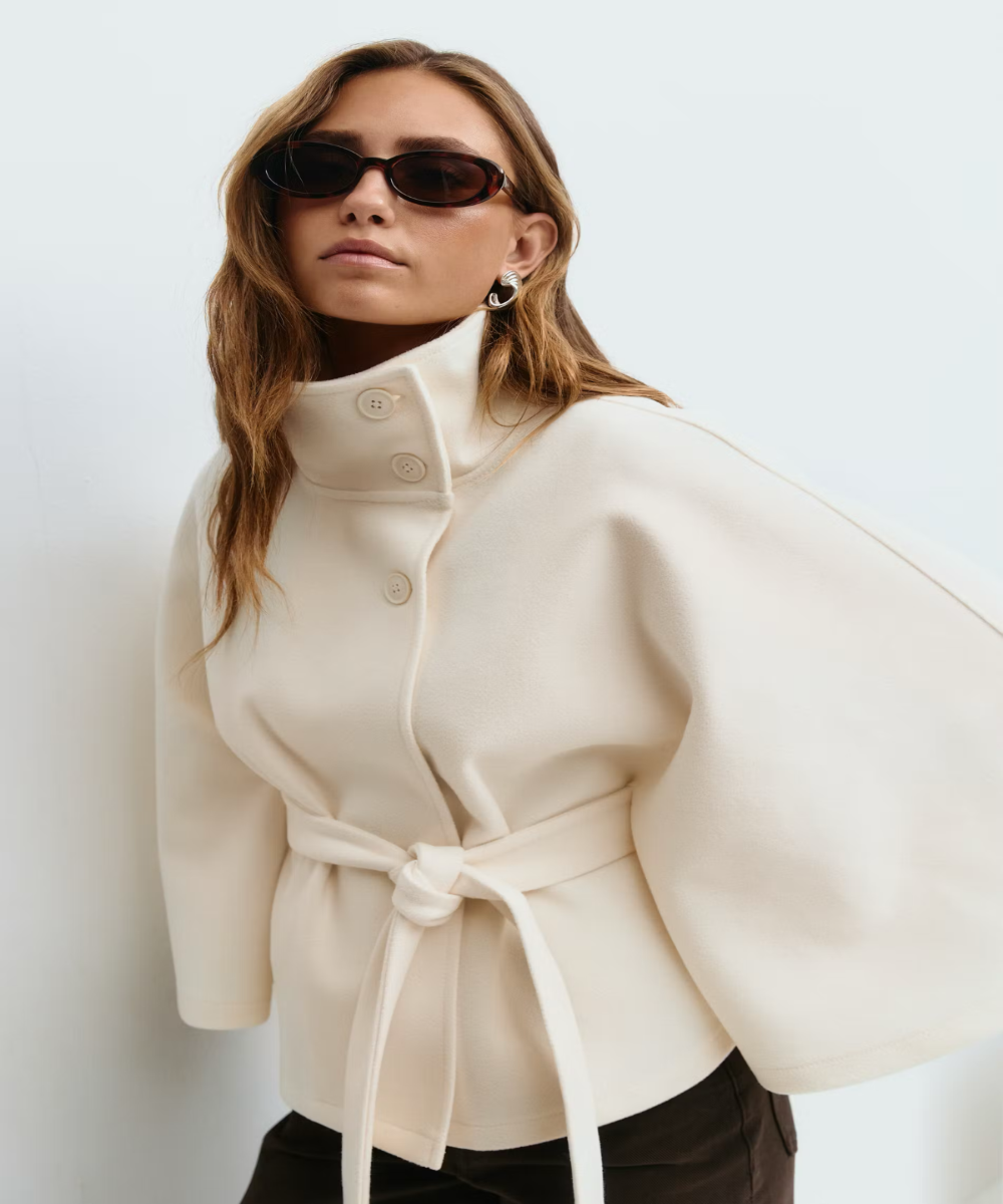 Capa Fluida con Cintura Ajustable Mujer – VeraLorenti
